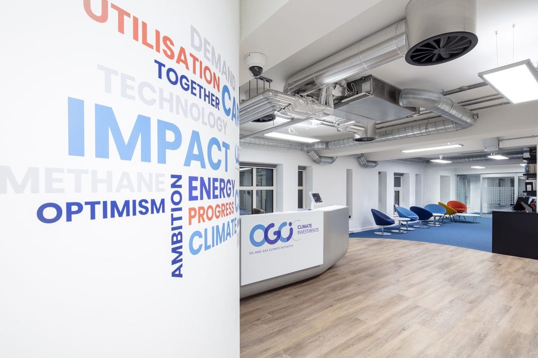 Office reception area at OGCI.